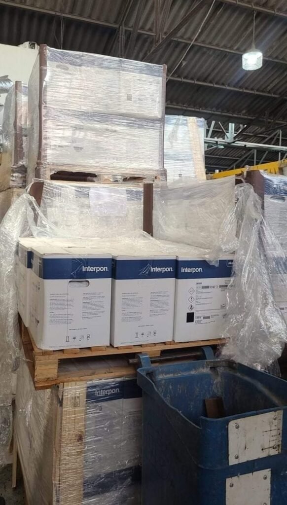 Material embalado en pallets listo para despacho